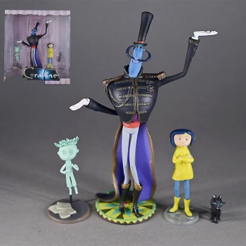 4pcs/set New Movie Coraline Figure 3-16cm