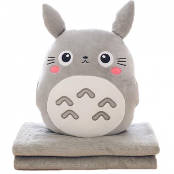 Totoro pillow quilt dual-use pillow folding air conditioning blanket