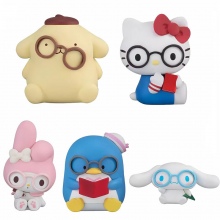 5pcs/set Sanrio Hello Kitty My Melody Pochacco Glasses Style Capsule Figures