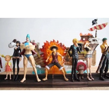 One Piece 11 people and Going Merry ship figures set