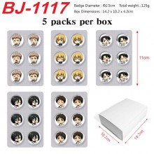 5packs/box Attack on Titan Mini Capsule Badge Broo...