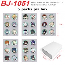 5packs/box Genshin Impact Mini Capsule Badge Brooc...