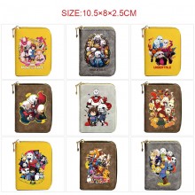 Undertale Zipper Short Wallet Card Holder Pack