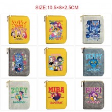 K-POP Demon Hunters Zipper Short Wallet Card Holde...