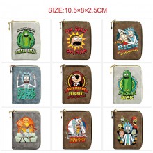Rick and Morty Zipper Short Wallet Card Holder Pac...