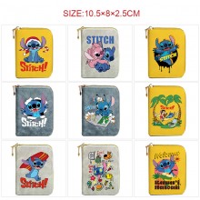 Stitch Zipper Short Wallet Card Holder Pack