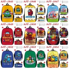 Among Us nylon backpack bag shoulder pencil case
