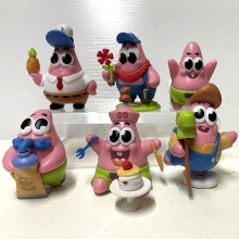 6pcs/set 8cm Spongebob Patrick Star anime figures(OPP bag)