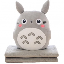 Totoro pillow quilt dual-use pillow folding air co...