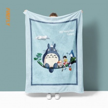 Totoro flannel folding air conditioning blanket