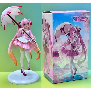 25cm Sakura Hatsune Miku Cherry Colored Dress Anime Figure