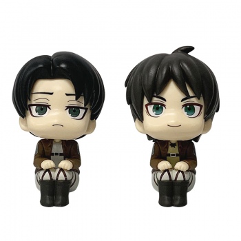 10cm Attack on Titan Eren Jaeger Levi Ackerman figure