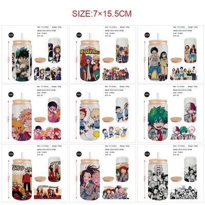 My Hero Academia anime frosted glass cups 350ml/450ml
