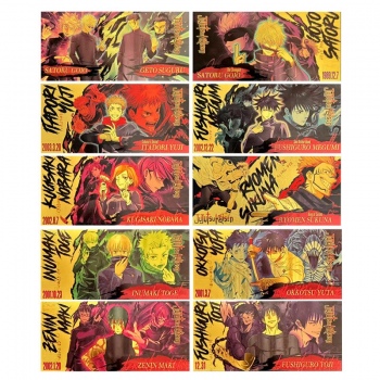 Jujutsu Kaisen Silver Cards Memorial Collection Cards