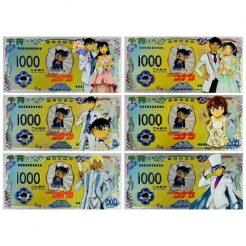 Detective Conan anime coin gold banknotes bills(price for 1pcs)