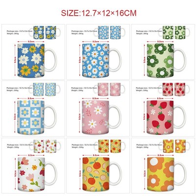 The flower anime ceramic cup mug