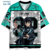 Demon Slayer Soccer Short Sleeve Printed T-Shirt