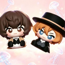 7cm Bungo Stray Dogs Osamu Dazai Nakahara Chuuya anime figure(OPP bag)