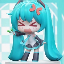 10cm Hatsune Miku anime Figure Holding Green Onion(OPP bag)