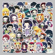 50pcs Q Version Demon Slayer anime waterproof stickers