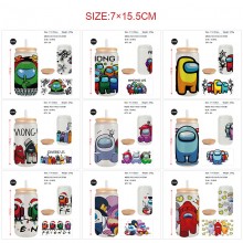 AMONG US game frosted glass cups 350ml/450ml
