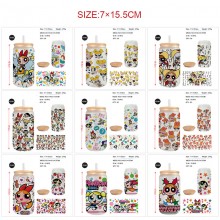 The Powerpuff Girls frosted glass cups 350ml/450ml