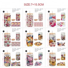 Kirby anime frosted glass cups 350ml/450ml