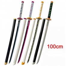 100cm Demon Slayer cosplay weapon knife wooden swords