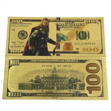 Super Hero Iron Spider Super Man coin gold banknotes bills(price for 1pcs)