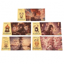 Genshin Impact game coin gold banknotes bills(price for 1pcs)