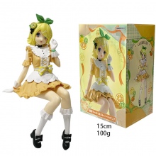 15cm Kagamine Rin sitting anime figure