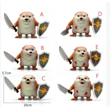 6pcs/set What The Dog Doing My Knife Shield Dog Figures(OPP bag)