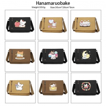 Hanamaruobake anime retro canvas messenger crossbody shoulder bags