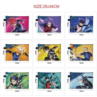Blue Lock anime A4 file folder documents bag