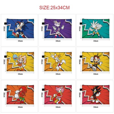 Sonic the Hedgehog A4 file folder documents bag
