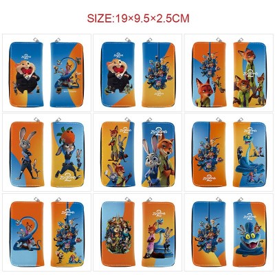 Zootopia anime long zipper wallet purse
