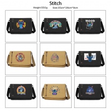 Stitch anime retro canvas messenger crossbody shou...