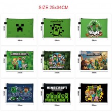 Minecraft A4 file folder documents bag